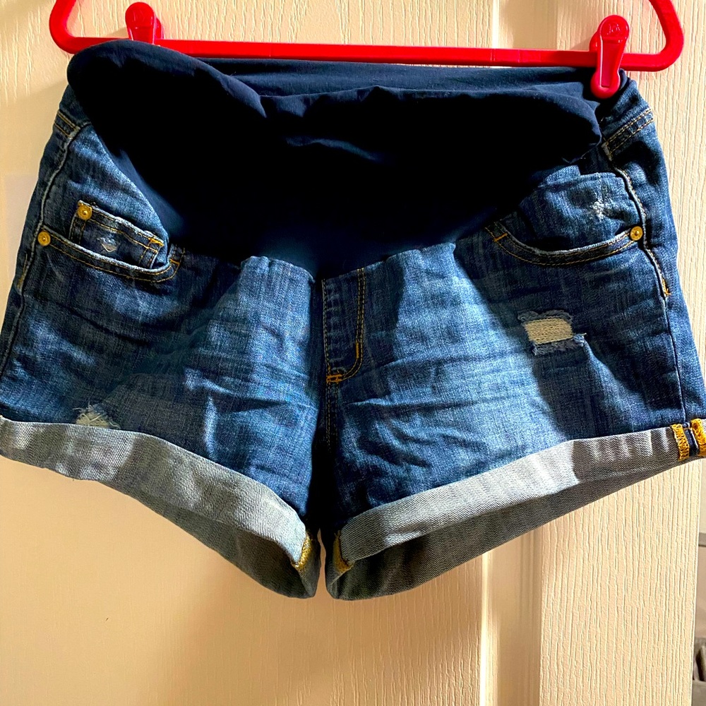 LED Maternity Denim Shorts size L